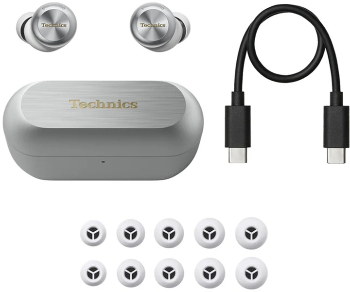Eah az100e s   technics az100 noise cancelling true wireless headphones silver %285%29