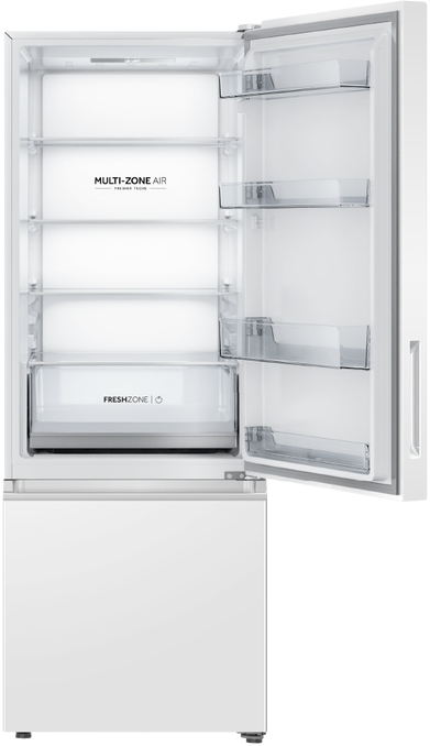 Hrf318bw   haier 309l 500 series bottom mount fridge freezer white %282%29
