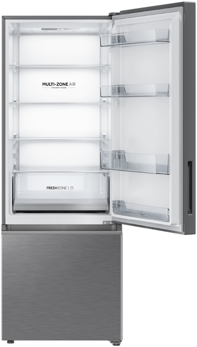 Hrf346bs   haier 334l 500 series bottom mount fridge freezer satina %284%29